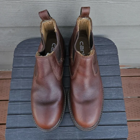 Carhartt 4 Waterproof Romeo Work Ankle Boots Brown Leather CMS4100 Mens 10.5